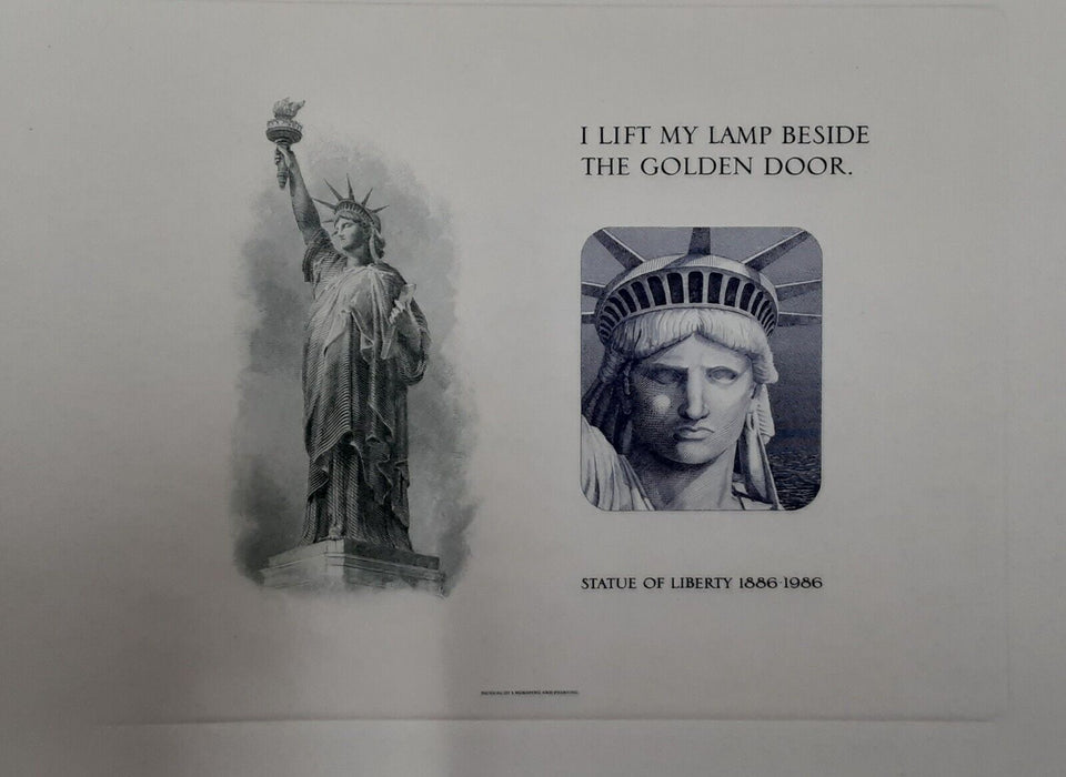 BEP Souvenir Card From 1985 ANA Baltimore - Statue of Liberty (B 83)