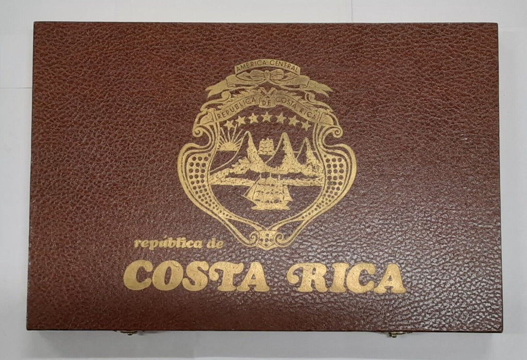 1970 Costa Rica Gold and Silver 10 Coin Proof Set in Original Case (MK)