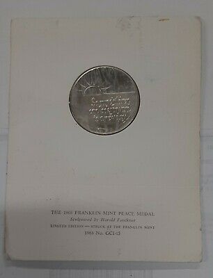 1968 Franklin Mint BU Peace (Children Playing) Medal in Card