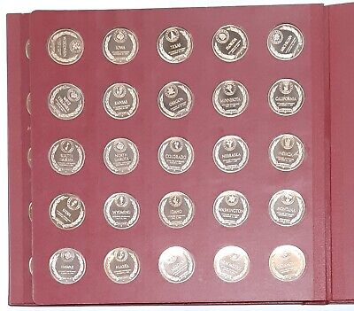 The Franklin Mint States of the Union Series 50 Bronze Proof Medals Set