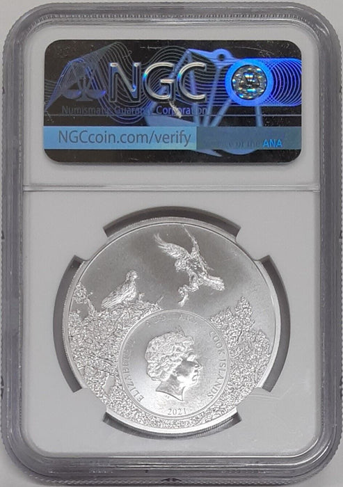 2021 Cook Islands $5 Silver Coin US State Animals Florida-Panther NGC ...