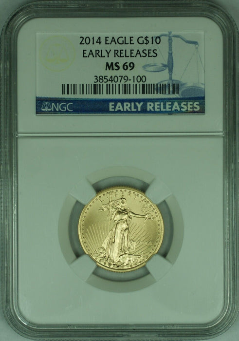 2014 Early Release $25 AGE American Gold Eagle 1/4 Ounce Coin NGC MS-69