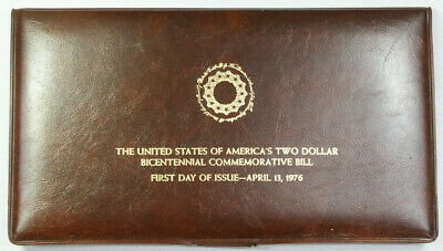 1976 Commemorative $2 Bill in Display Case by Bicentennial Council