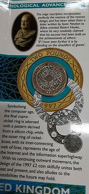 1997 United Kingdom BU 2 Pound Coin in OGP