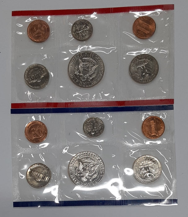 1987 P&D United States Mint Set-10 BU Coins ONLY - NO Envelope