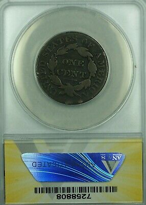 1829 Coronet Head Large Cent ANACS GOOD-6 Details Rim Bumps (41)