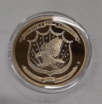 American Independence-Birth Of Our Nation American Mint Gold Plated Cu Round