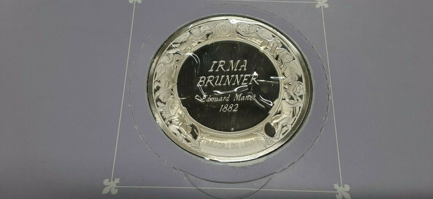Franklin Mint Treasures of The Louvre .925 Silver Medal- Irma Brunner
