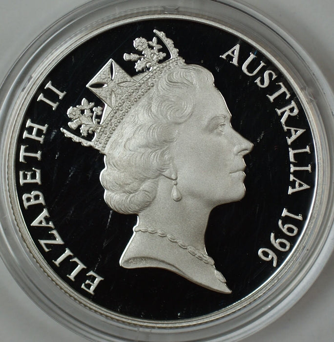 1996 Australia $10 Southern Right Whale- Proof .925 Silver Coin w/ Box & COA