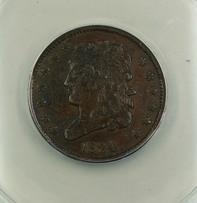 1834 Classic Head Half 1/2 Cent ANACS EF-40 Details Damaged GK