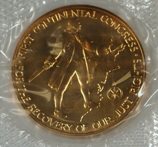 John Adams American Revolution Bicentennial Medal, In Plastic Sleeve, Envelope