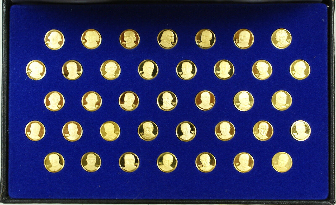 White House Historical Association 24kt Proof Gold Presidential Medals, Franklin