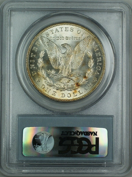 1887 VAM 11 Morgan Silver Dollar Coin $1 PCGS MS-62 Toned Obverse RL (A)