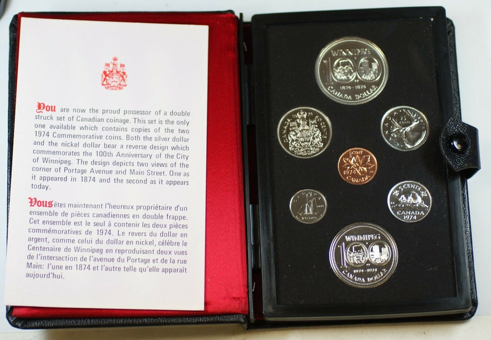 1974 Canada Proof-like Set 7 Beautiful GEM Coins In Presentation Case W/ the COA