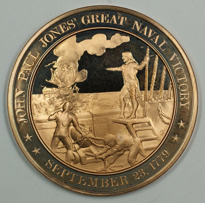 History of the U.S. John Paul Jones Naval Victory (1779) Proof Bronze Medal