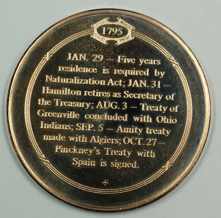 History of the U.S. Pinckney's Treaty Opens Mississippi (1795)Proof Bronze Medal
