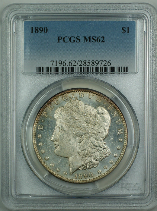 1890 Morgan Silver Dollar Coin $1 PCGS MS-62 (PL Prooflike)