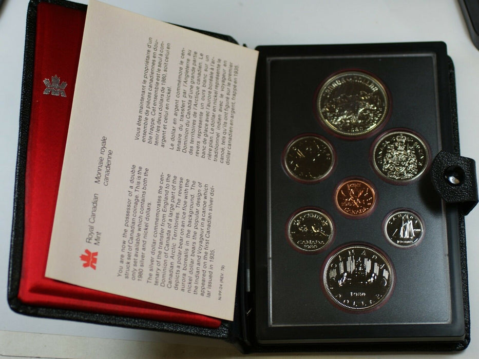 1980 Canada Specimen Set 7 Beautiful GEM Coins In Presentation Case W/ the COA