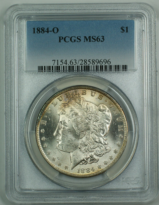 1884-O Morgan Silver Dollar $1 PCGS MS-63 *Reverse Toned* BW