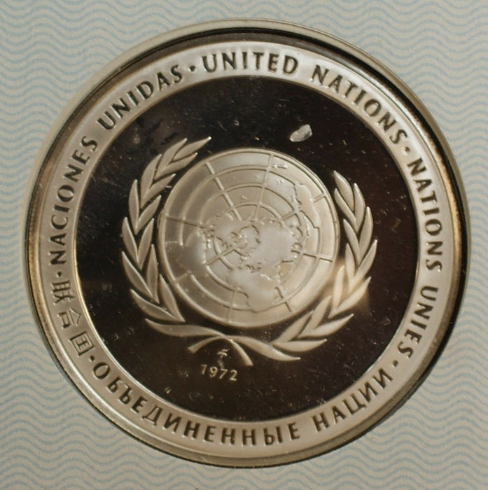 1972 U.N. Economic Commision for Europe Commem. Sterling Silver Proof Medal