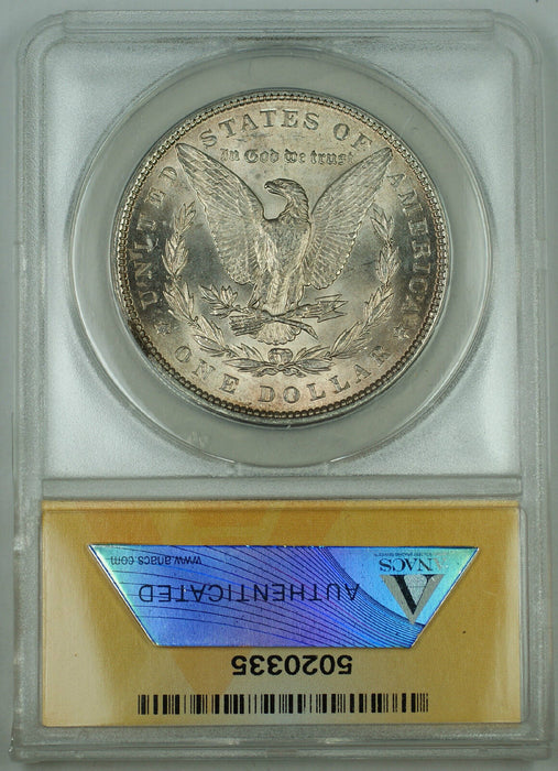 1886 Morgan Silver Dollar Coin, ANACS MS-62, (Choice) Toned