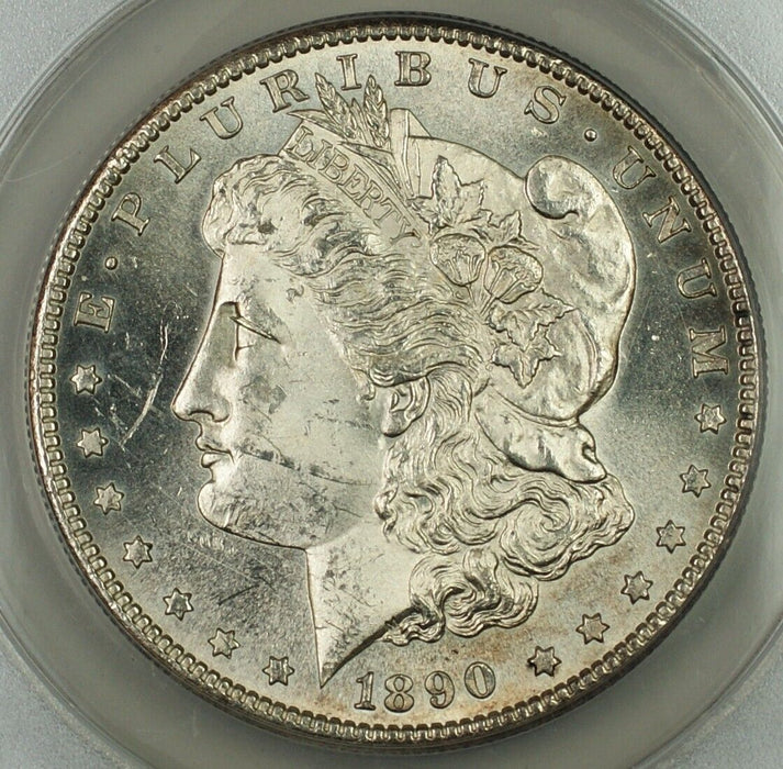 1890-S Morgan Silver Dollar $1, ANACS MS-60 Details Scratched (Better Coin)