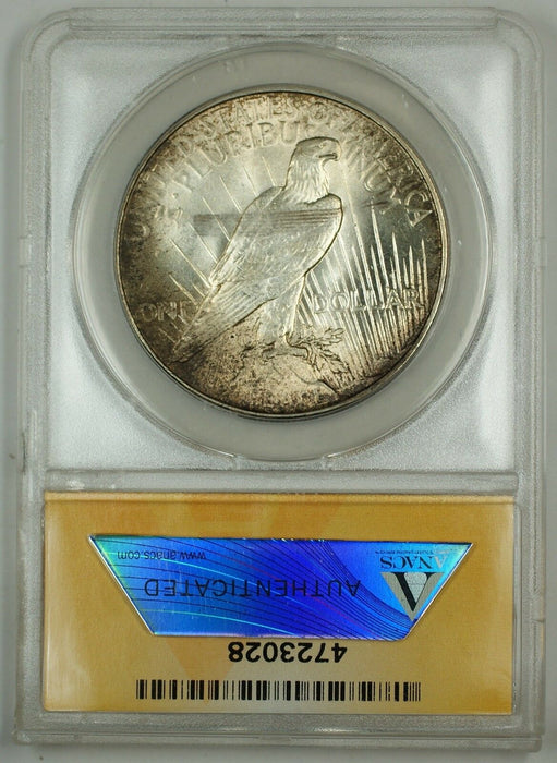 1934 Silver Peace Dollar $1 ANACS AU-58 Details Environmental Damage (Better)