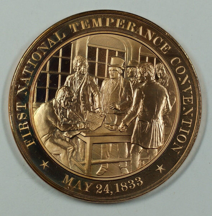 History of the U.S. 1st National Temperance Convention (1833) Proof Bronze Medal