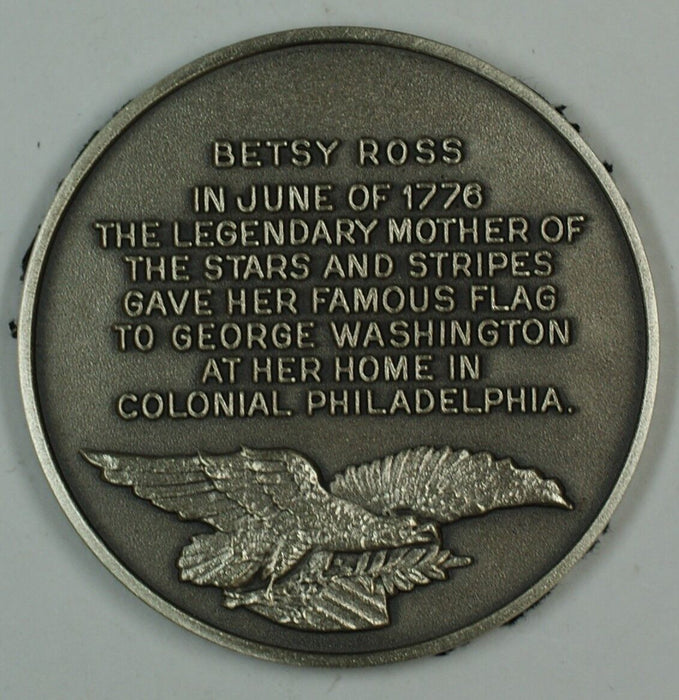 Betsy Ross and the Flag Sterling Silver Medal
