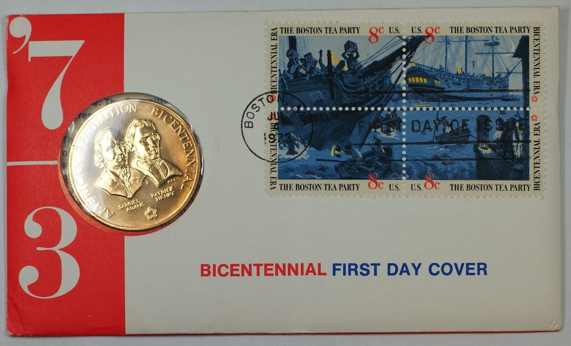 Sam Adams and Patrick Henry American Revolution Bicentennial Medal, In Envelope