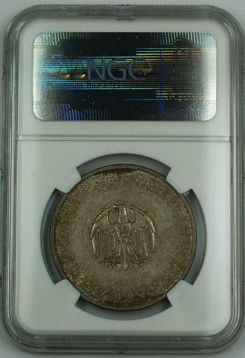 1929 G Germany 5 Mark Silver Coin Gotthold Lessing NGC MS-61 Toned