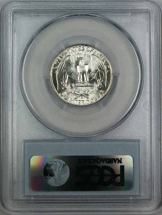 1949-D Silver Washington Quarter Coin, PCGS MS-64, Neat Die Break, Better Coin