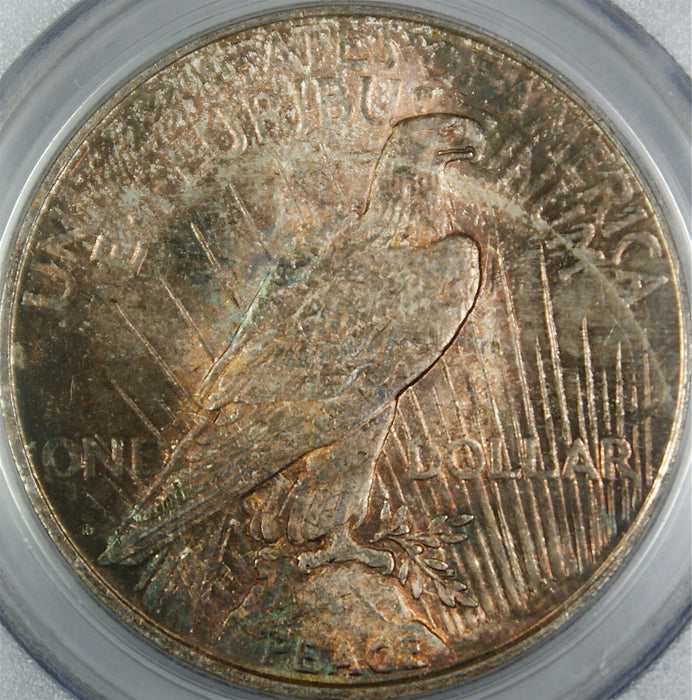 1922-D Peace Silver Dollar Coin, PCGS MS-63, Beautifully Toned