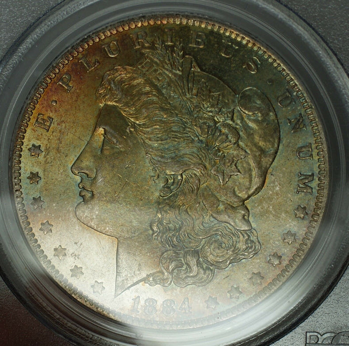 1884-O Morgan Silver Dollar Coin $1 PCGS MS-65 Toned Gem RL