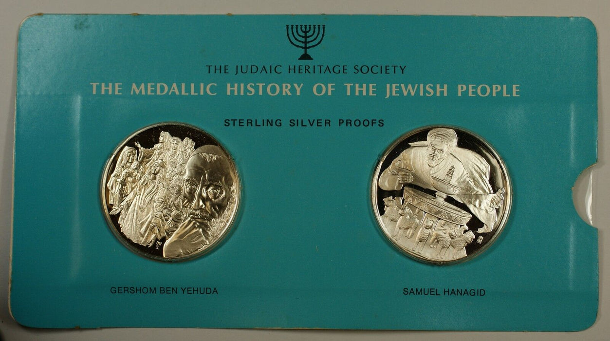Gershom Ben Yehuda/Samuel Hanagid 1oz Silver Medals-History of Jewish People-10