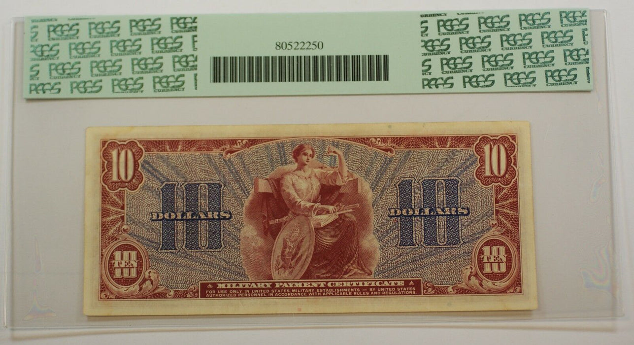 Series 521 $10 Dollar Military Payment Certificate PCGS VF-30