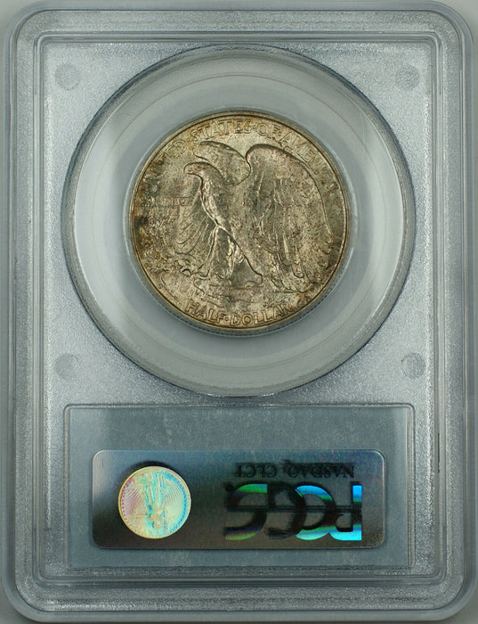 1946-D Walking Liberty Silver Half Dollar, PCGS MS-65 Reverse Toned