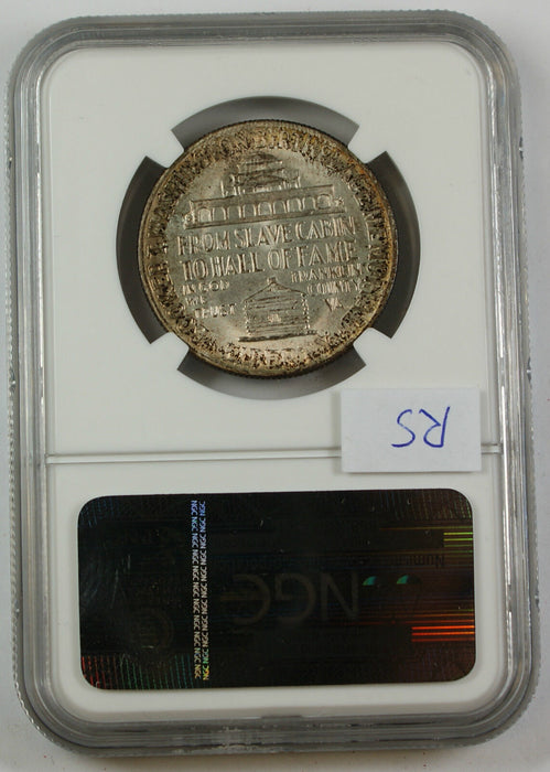 1946 Booker T Washington Silver Half Dollar, NGC MS-65 *Toned* w/ envelope RS