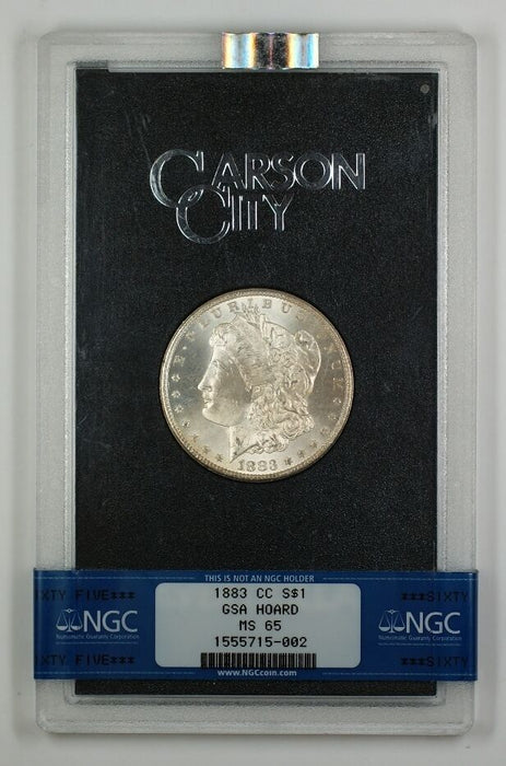 1883-CC GSA Morgan Silver Dollar $1 NGC MS-65 *Reverse Toned* w/ Box & COA