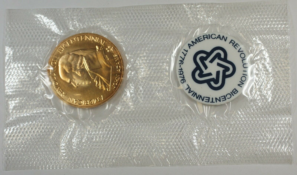 John Adams American Revolution Bicentennial Medal, In Plastic Sleeve, Envelope