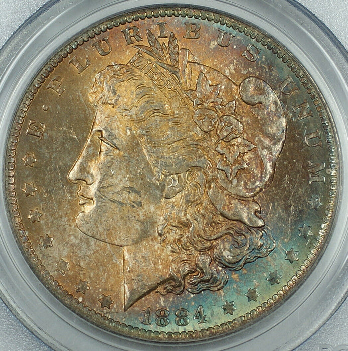 1884-O Morgan Silver Dollar Coin, PCGS MS-63, Nicely Toned