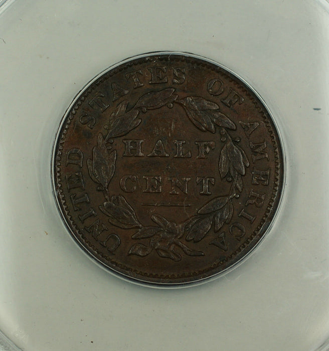 1834 Classic Head Half 1/2 Cent ANACS EF-40 Details Damaged GK
