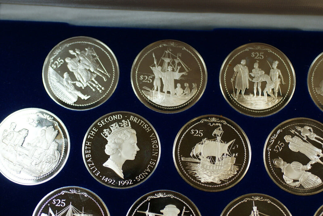 1992 $25 British Virgin Islands 500th Anniversary Proof (25) Coin Set- in Case
