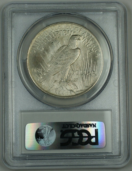 1923 Silver Peace Dollar $1, PCGS MS-62, (Better, Very Choice Coin)