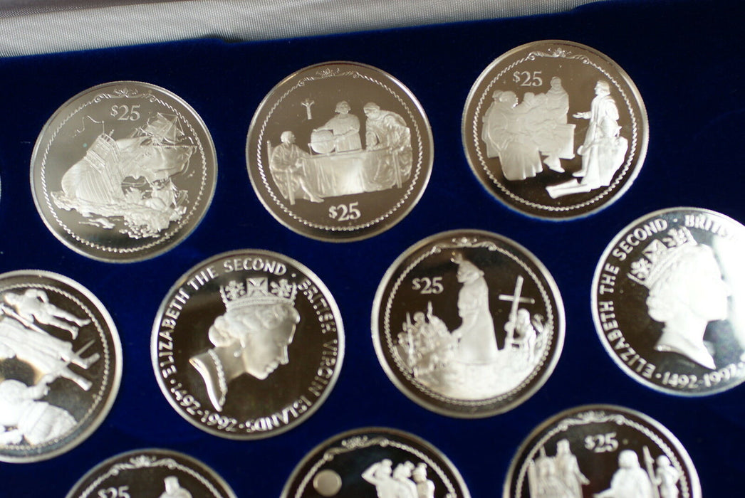 1992 $25 British Virgin Islands 500th Anniversary Proof (25) Coin Set- in Case