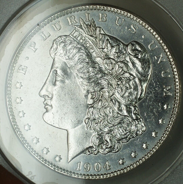 1904-O Morgan Silver Dollar $1 Coin ANACS AU-58 Details, Cleaned (Proof-Like PL)