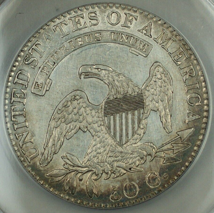 1821 Capped Bust Silver Half 50c, O-107 ANACS AU-50, Details, Cleaned, Rarity-3