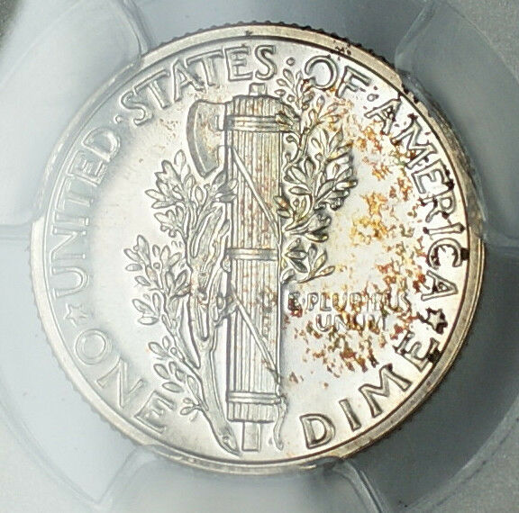 1939 Mercury Silver Dime 10c, PCGS PR-65, Gem Proof (Better Coin) Toned