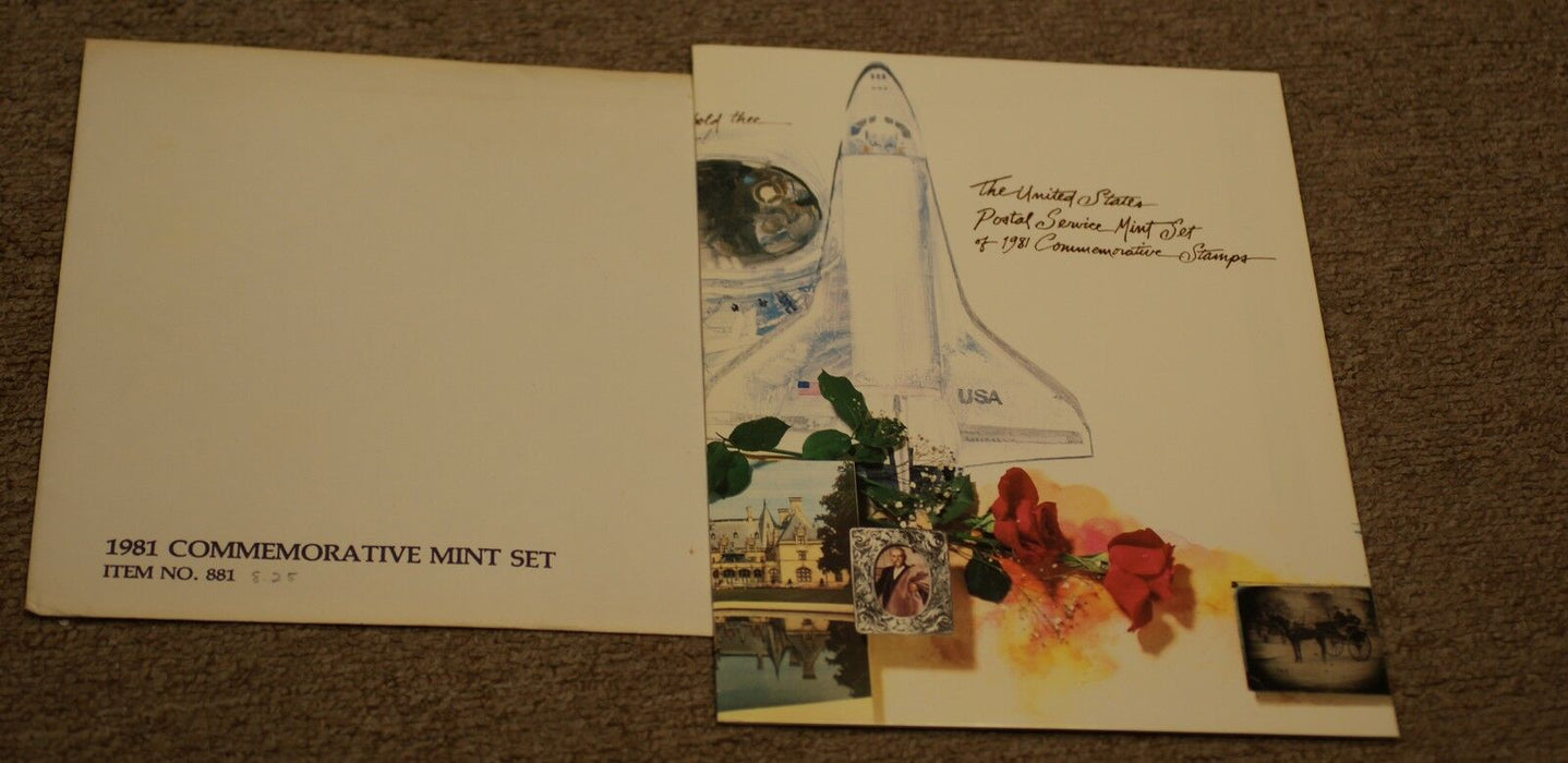 1981 U.S.P.S. Commemorative Mint Set Unmounted, Mint Condition with Envelope.