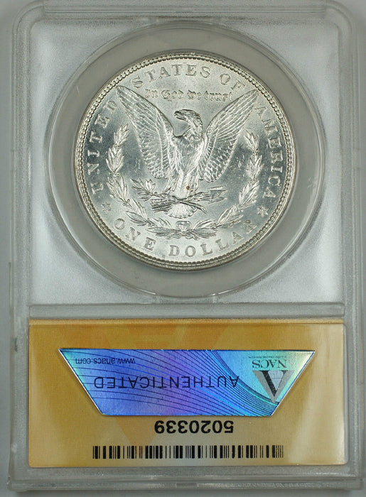 1886 Morgan Silver Dollar Coin, ANACS MS-62, Very Choice, (Better Coin)